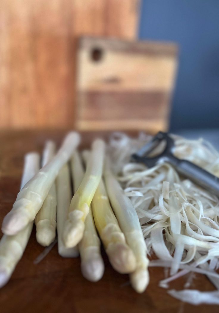 spargel und spargelschalen